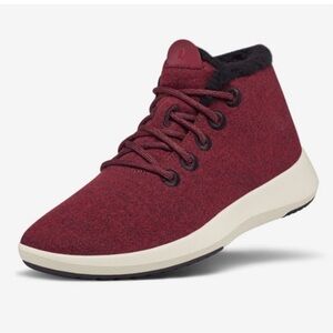 Allbirds Wool Runner Up Mizzle Fluff Sneakers Boots Size 9 Women Red While Sole